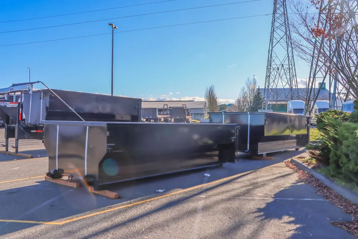 Roll-off dumpster ready for waste disposal at job site for Residential Dumpster Rental in Roanoke